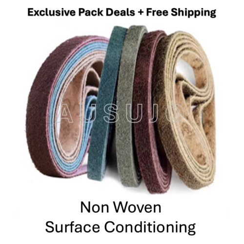 Free Shipping: 330mm x 10mm Non Woven Surface Conditioning Linishing Sanding Belt